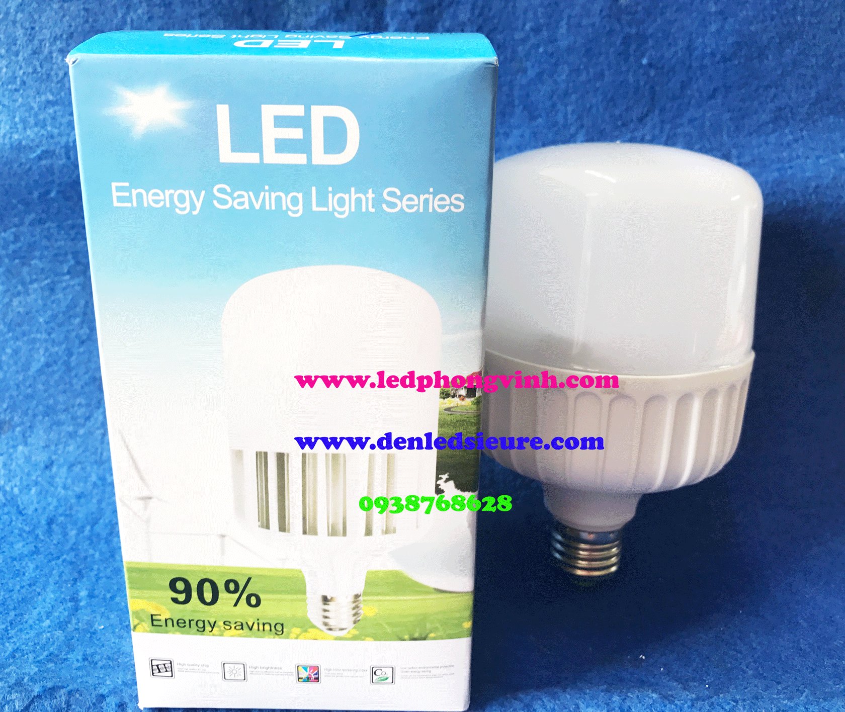 Bóng búp trụ kín nước 10W TRẮNG/VÀNG