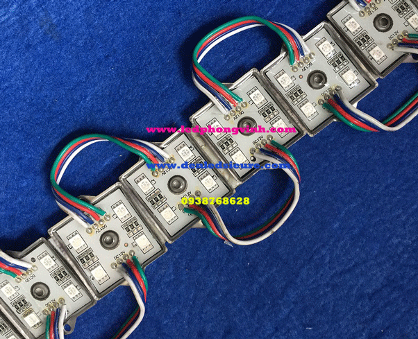LED MODULE 4 BÓNG SẮT RGB 7 MÀU